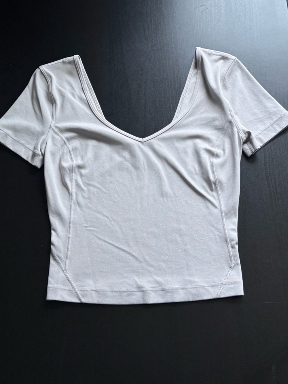 Lululemon Align White Fitted Short Sleeve